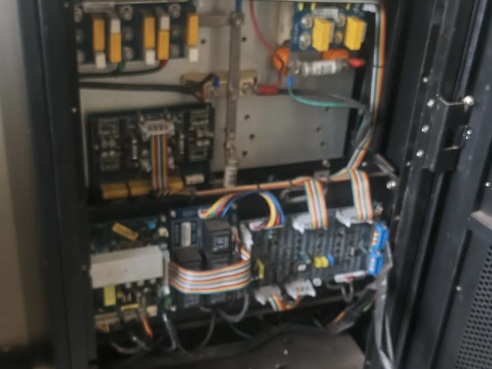 Wiring inside an industrial control panel